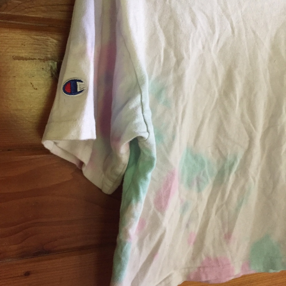 Champion Cropped Tie Die Tee Shirt - Picture 6 of 6